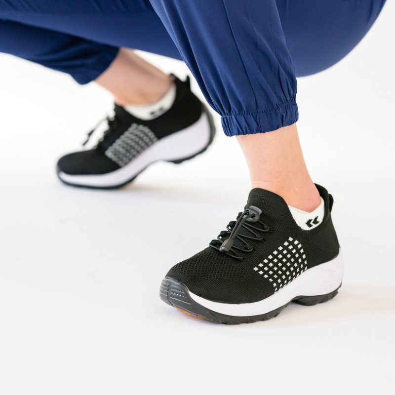 Ortho Stretch Cushion Schuhe - Schwarz Weiß