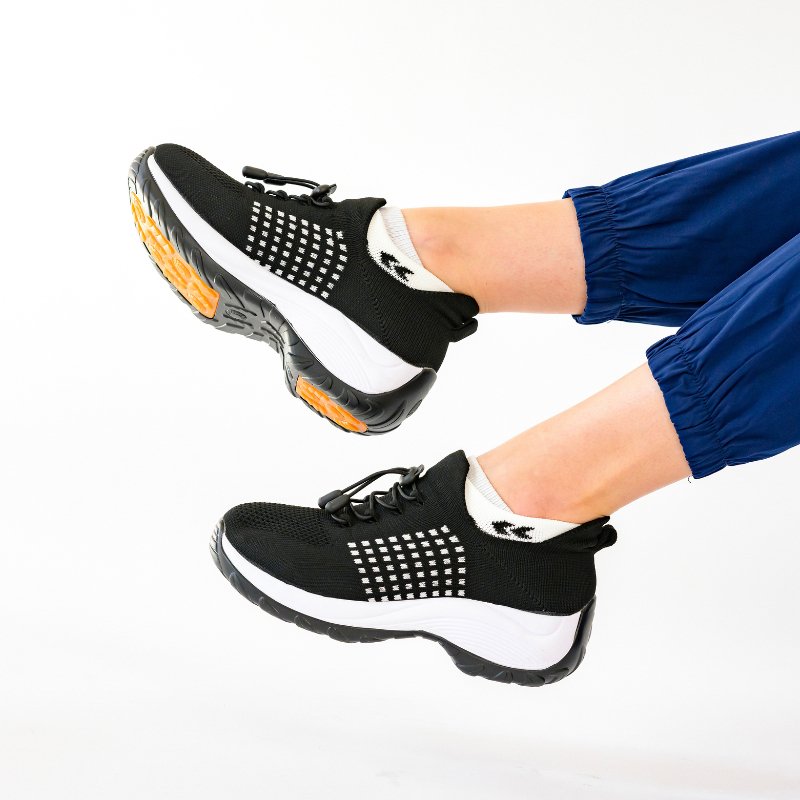 Ortho Stretch Cushion Schuhe - Schwarz Weiß