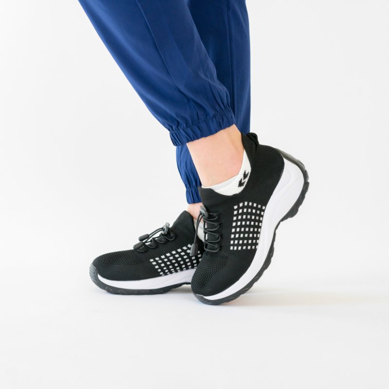 Ortho Stretch Cushion Schuhe - Schwarz Weiß