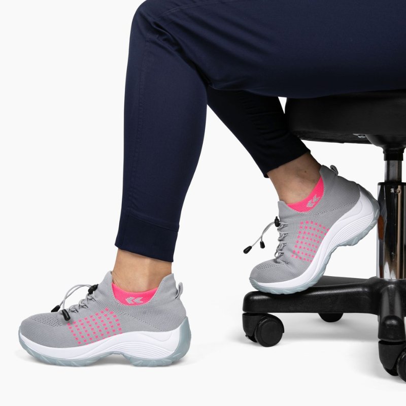 Ortho Stretch Cushion Schuhe - Grau Rosa