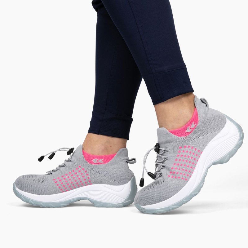 Ortho Stretch Cushion Schuhe - Grau Rosa