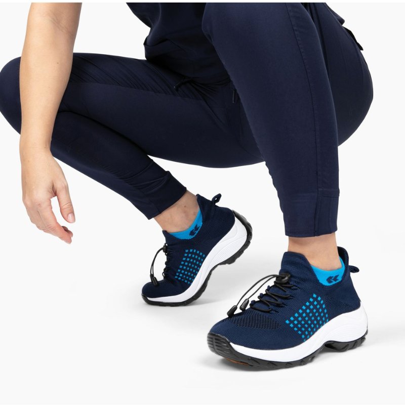 Ortho Stretch Cushion Schuhe - Weiß Blau