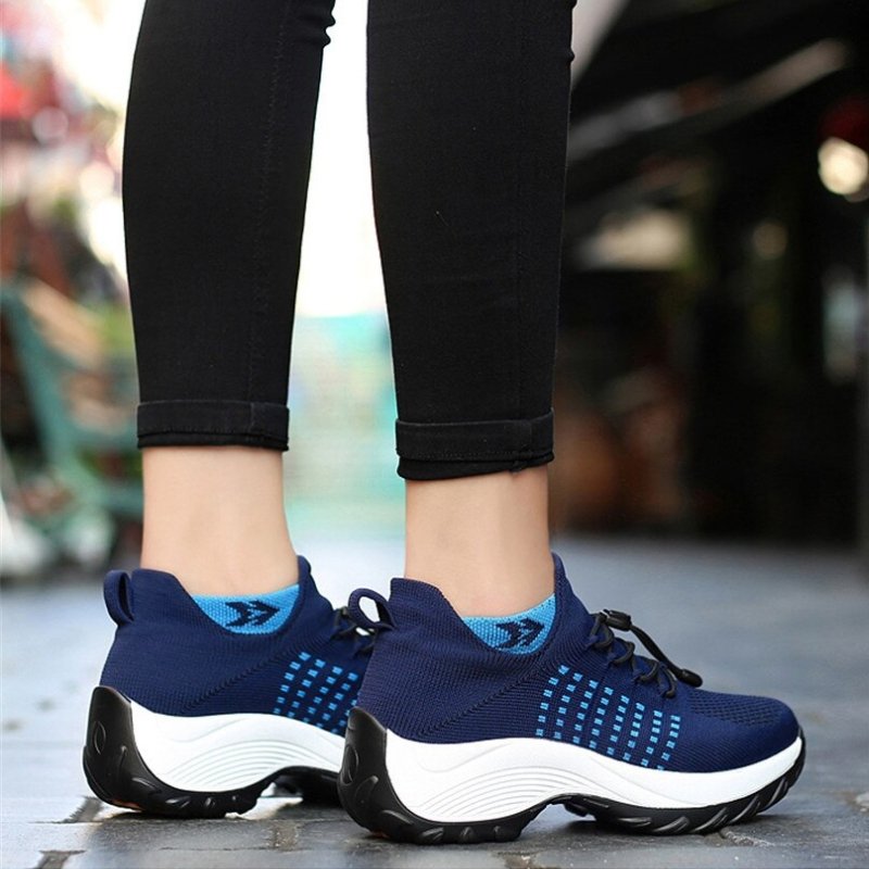Ortho Stretch Cushion Schuhe - Weiß Blau