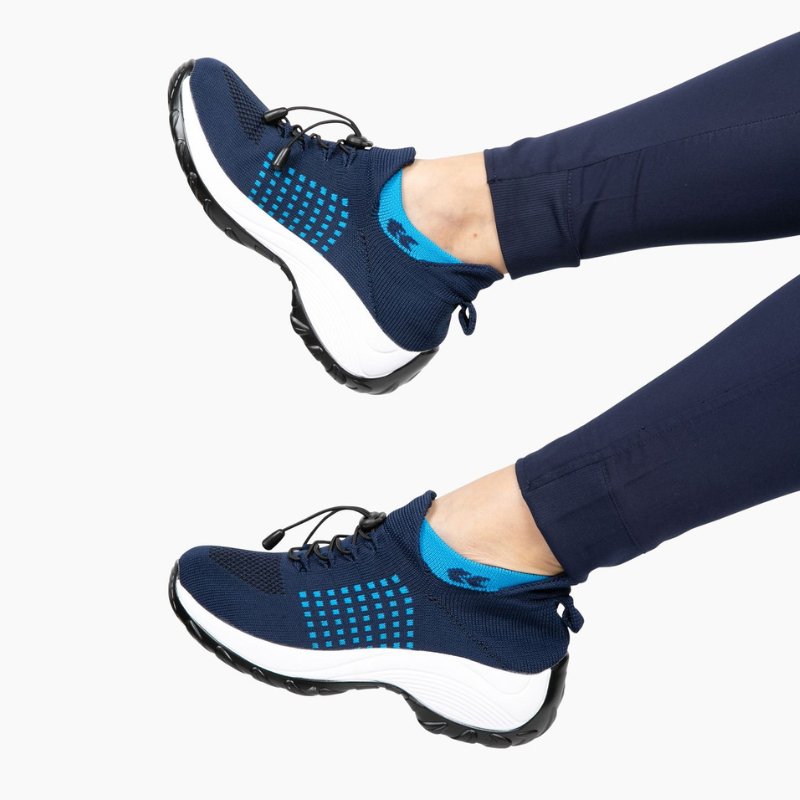 Ortho Stretch Cushion Schuhe - Weiß Blau