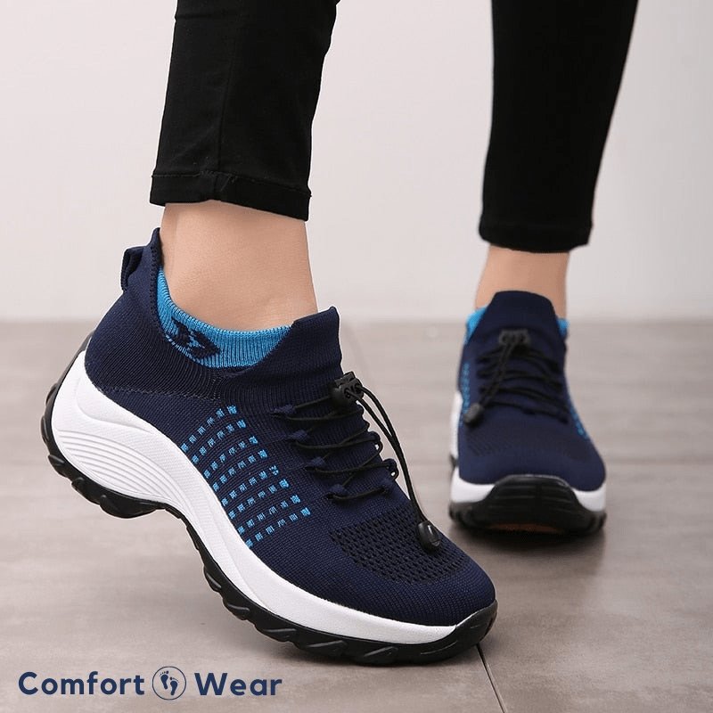 Ortho Stretch Cushion Schuhe - Weiß Blau