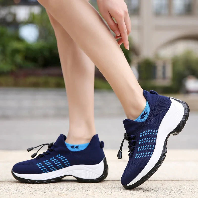 Ortho Stretch Cushion Schuhe - Weiß Blau