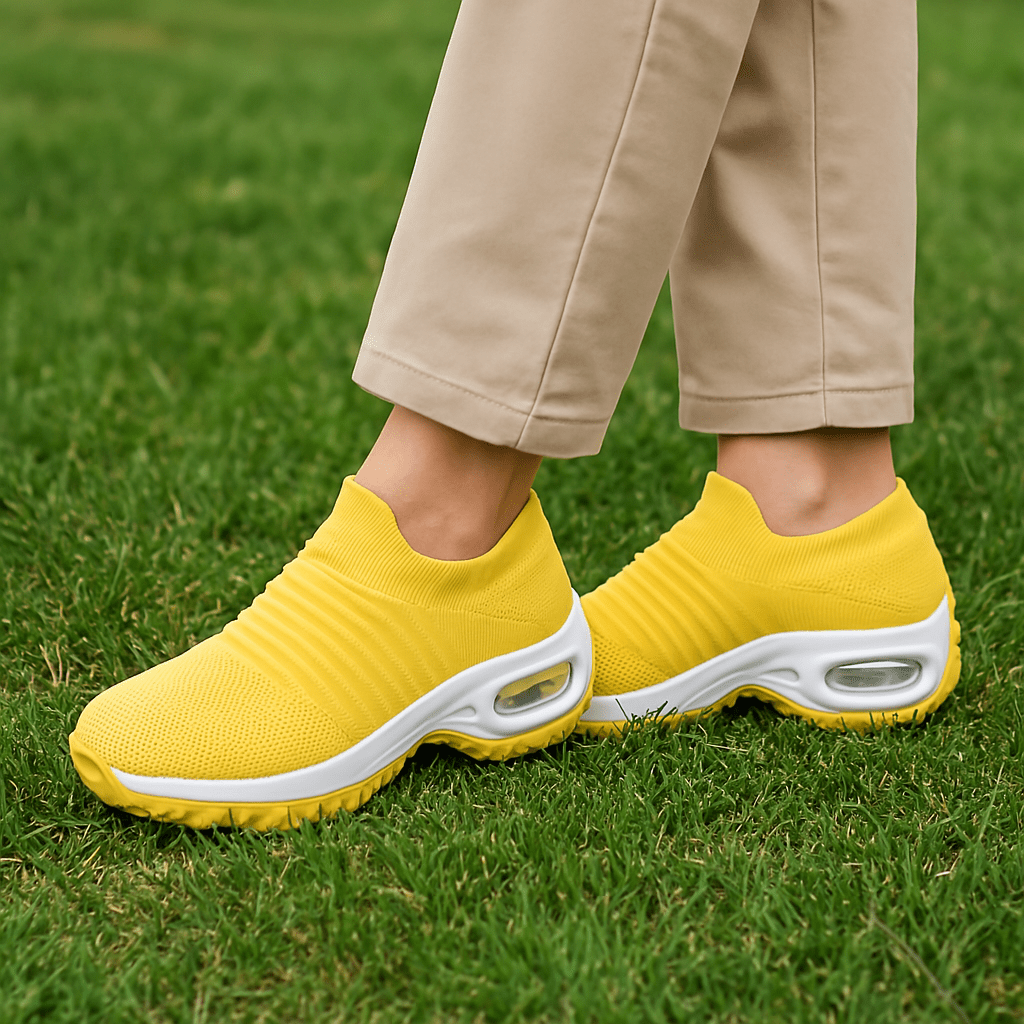 Atmungsaktive No-Tie-Stretch-Schuhe - Gelb
