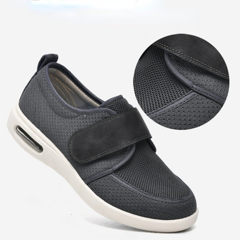 Kloud Stretch No-Tie Wide Schuhe mit verstellbarem Verschluss - Dunkelgrau