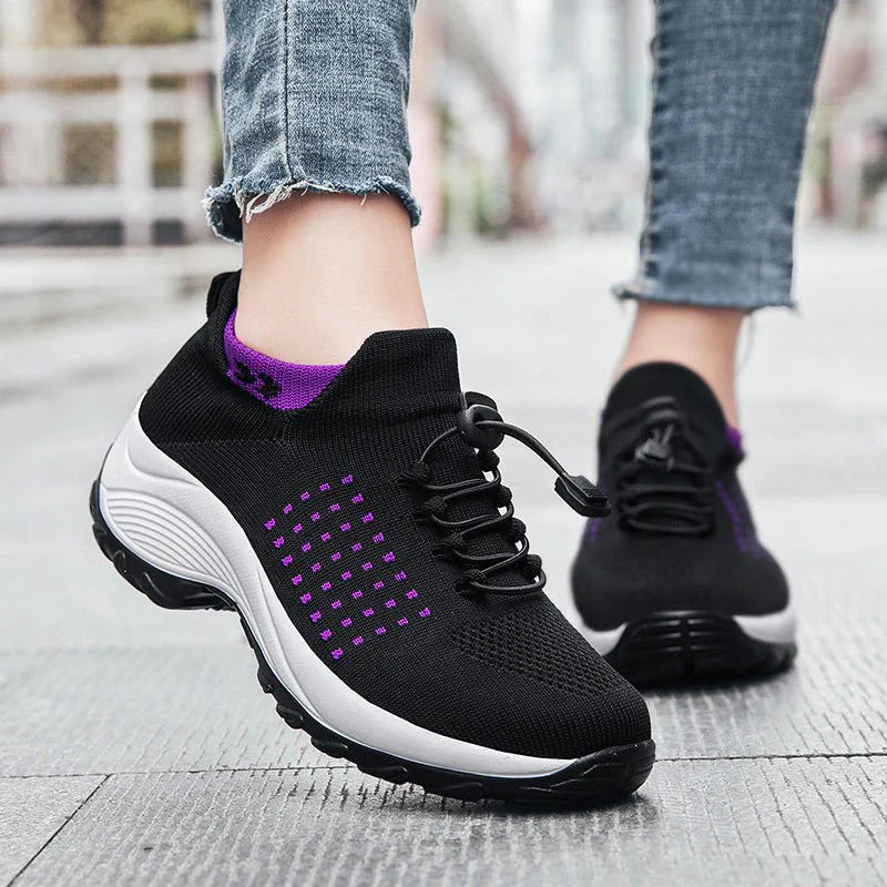 Ortho Stretch Cushion Schuhe - Schwarz Lila