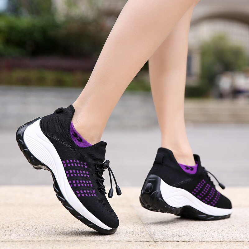 Ortho Stretch Cushion Schuhe - Schwarz Lila
