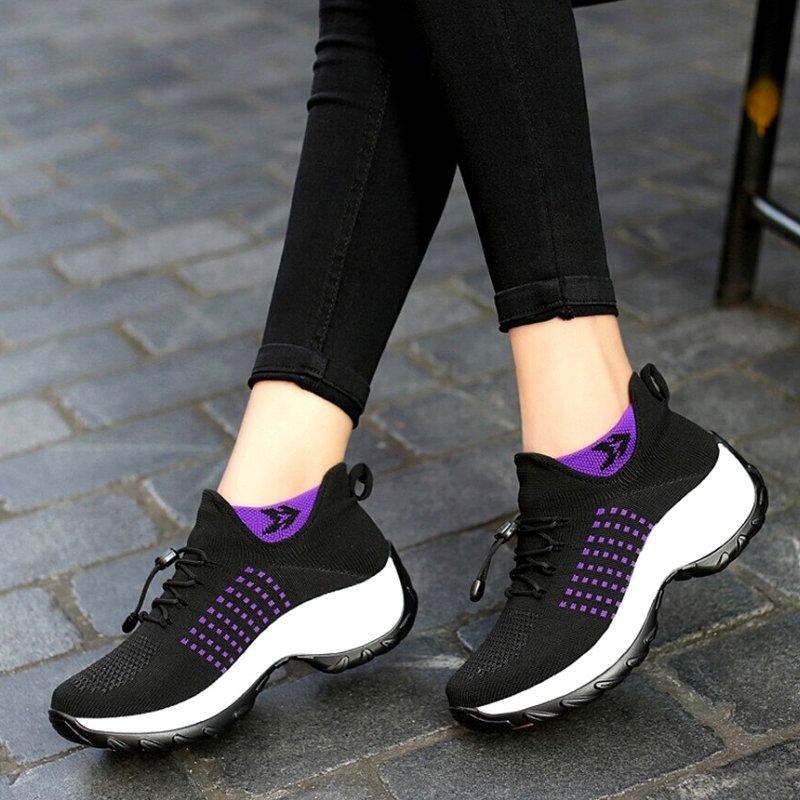 Ortho Stretch Cushion Schuhe - Schwarz Lila