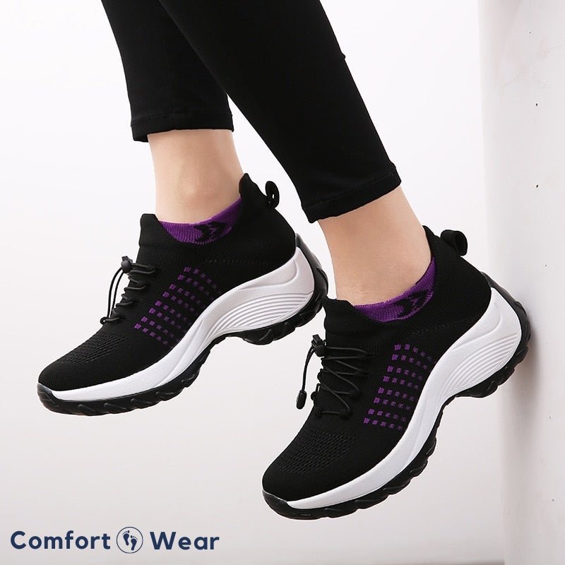 Ortho Stretch Cushion Schuhe - Schwarz Lila
