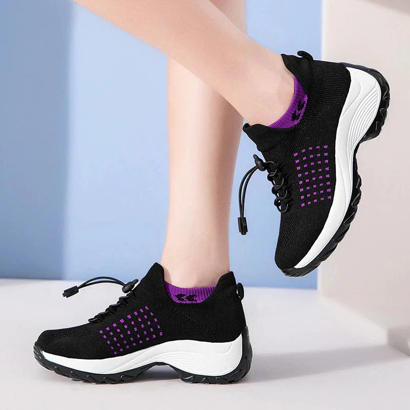 Ortho Stretch Cushion Schuhe - Schwarz Lila