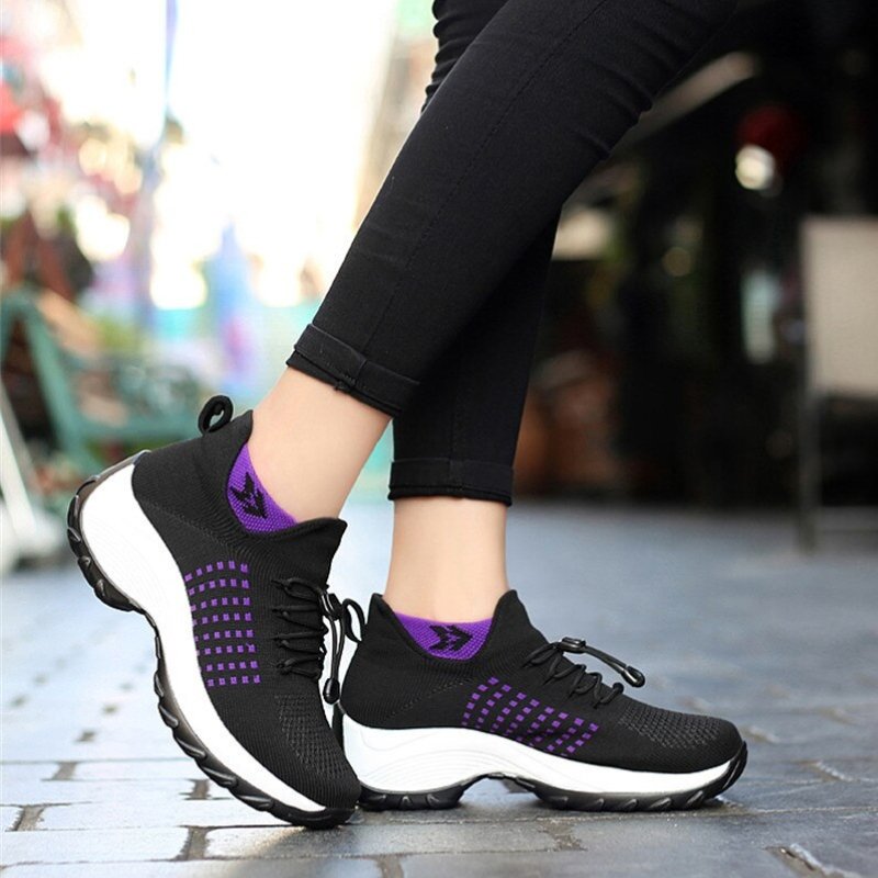 Ortho Stretch Cushion Schuhe - Schwarz Lila
