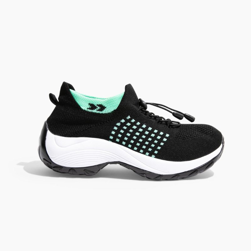 Ortho Stretch Cushion Schuhe - Schwarz Himmelblau