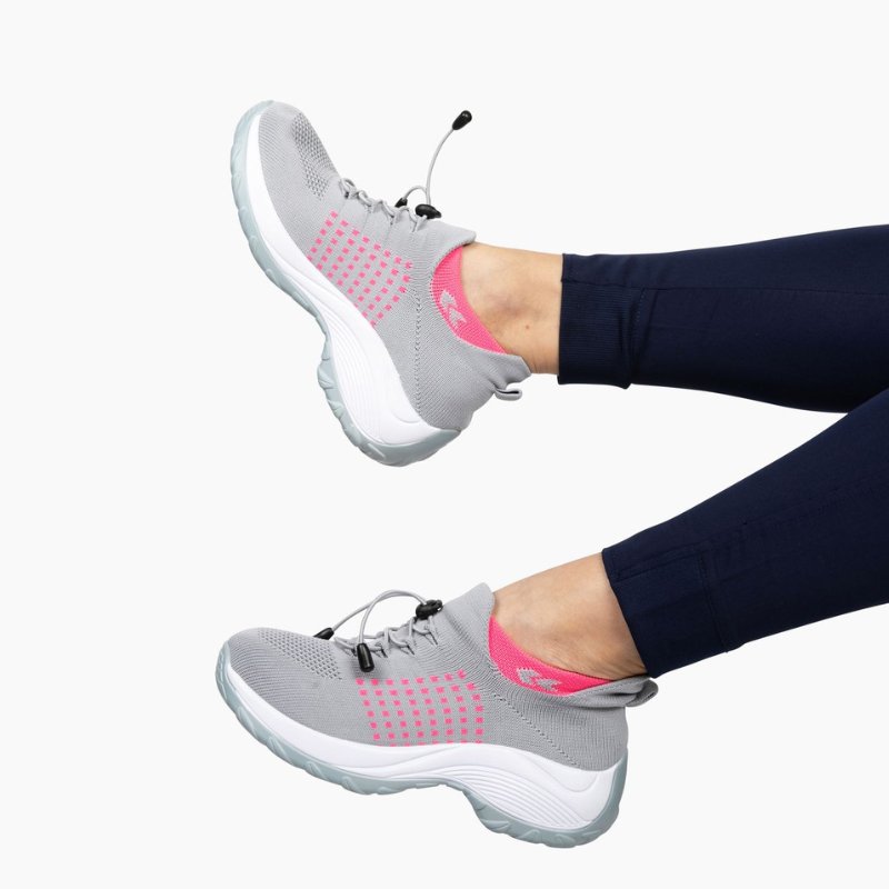 Ortho Stretch Cushion Schuhe - Grau Rosa