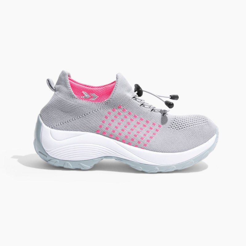 Ortho Stretch Cushion Schuhe - Grau Rosa