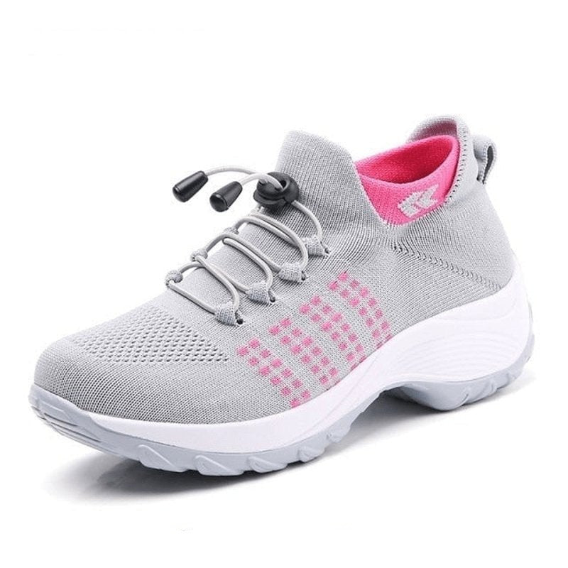 Ortho Stretch Cushion Schuhe - Grau Rosa