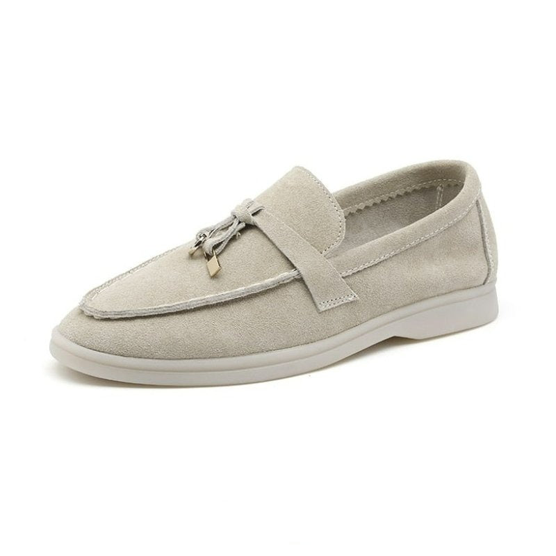 Orthopädischer Loafer aus Wildleder - Beige